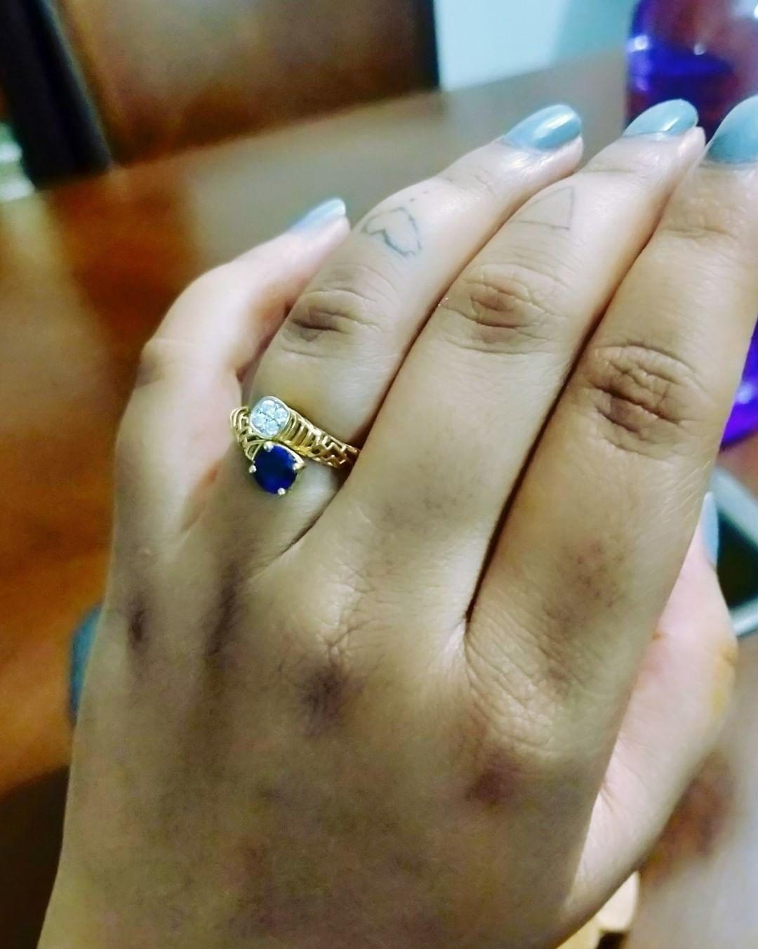 Simple Gemtone Ring In Blue Stone, Sun Shaped Blue Sapphire Ring, Diamond  And Round Yellow Gold Ring Gender: Women's at Best Price in Jaipur |  Valentine Jewellery India Pvt. Ltd.