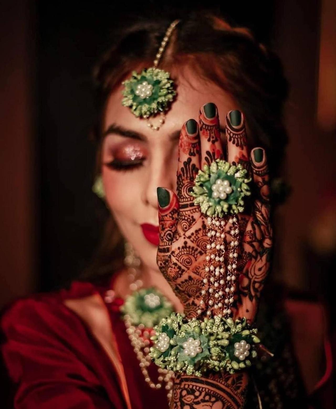 Mehendi flower jewellery sale