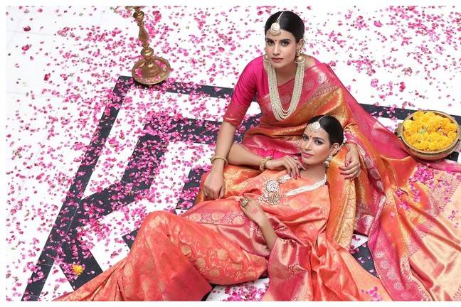 Buy the elegant Rouge Pink Designer Banarasi Saree online-Karagiri –  Karagiri Global