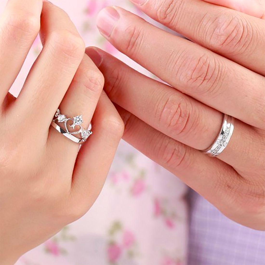 wedding couple diamond rings