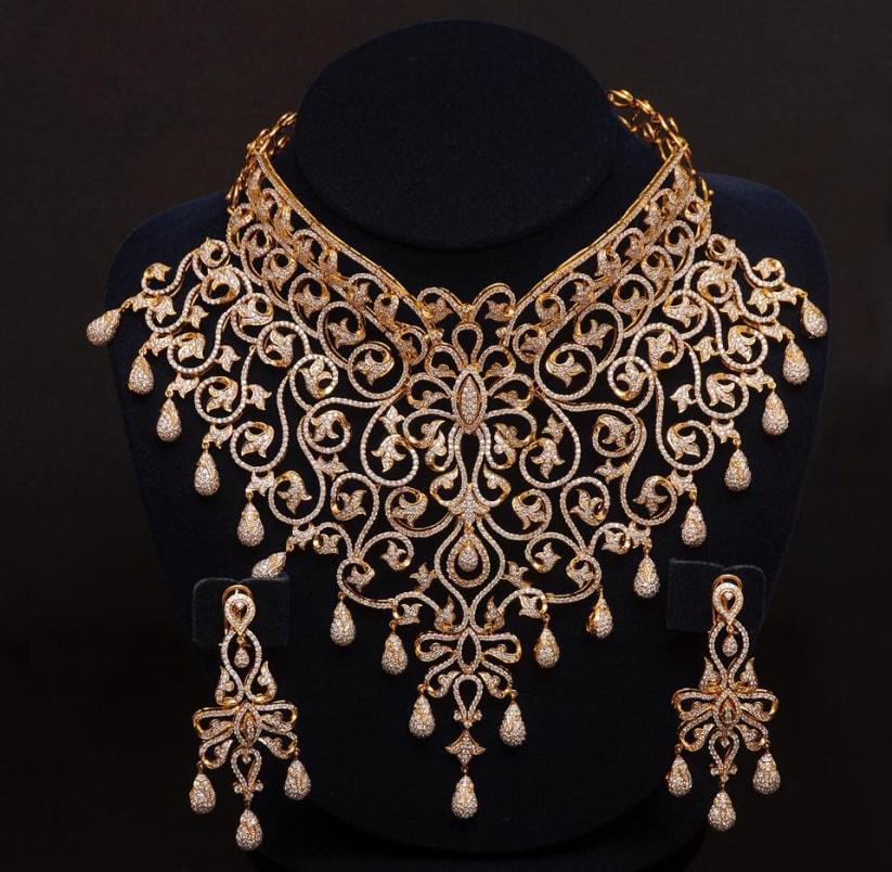 Latest gold set sale design for bridal