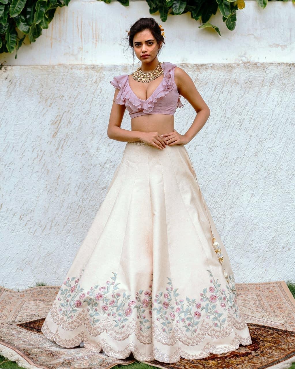 Simple and elegant hot sale wedding lehengas