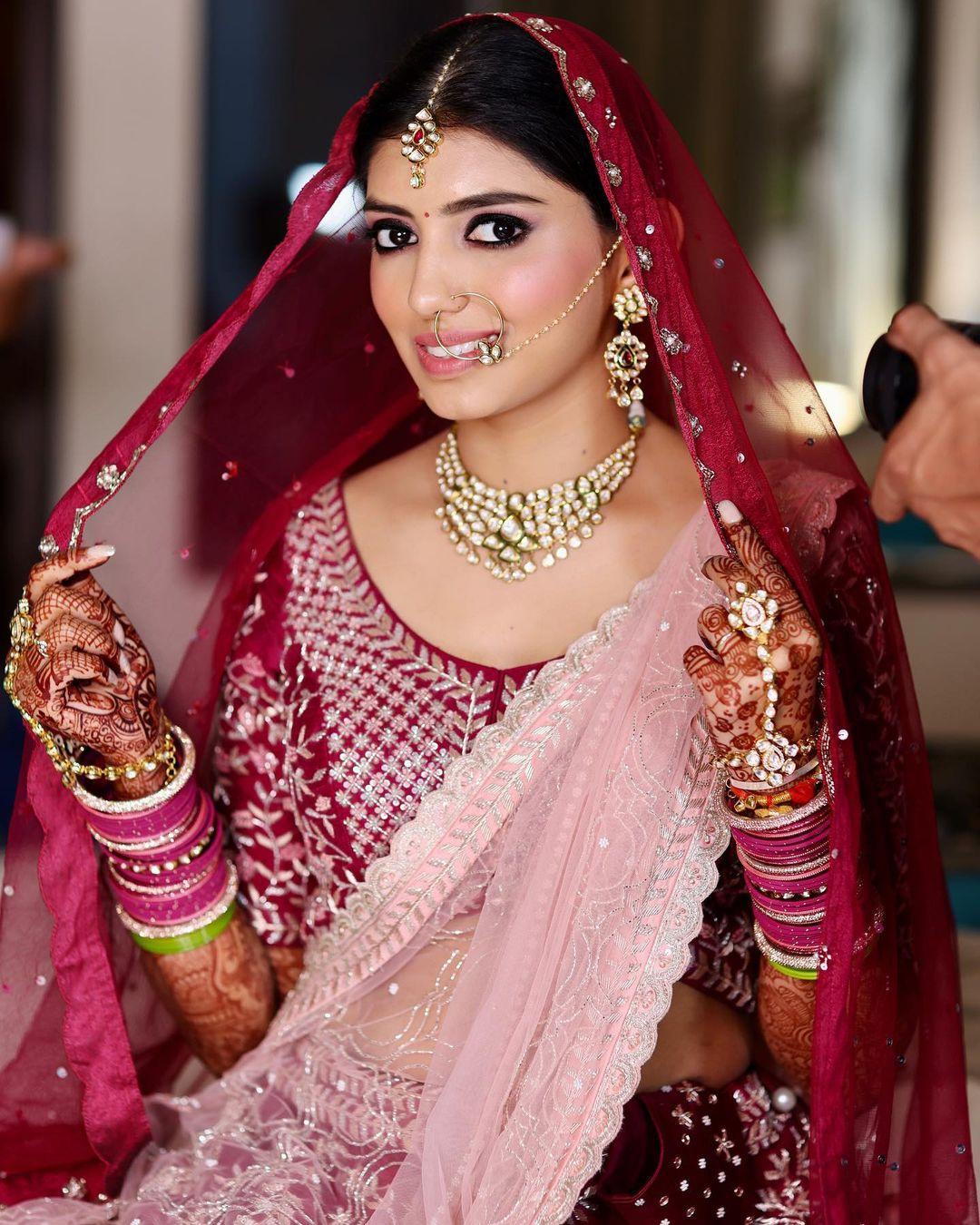 Punjabi Style Red Bridal Chuda Pearls & Stone Work Bangles Karwa Chauth  Chura