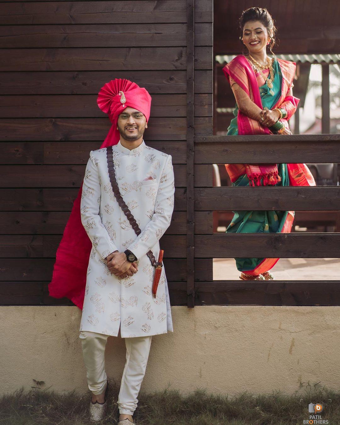 Maharashtrian Traditional Wedding 😍 Congratulations to this Sweet Couple  ❤️✨ . . Groom Dress from @ts_cloth_house 🏠 . . #tscl... | Instagram