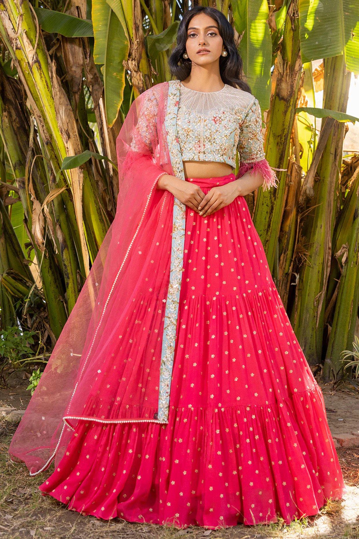 Ghagra choli blouse neck designs best sale