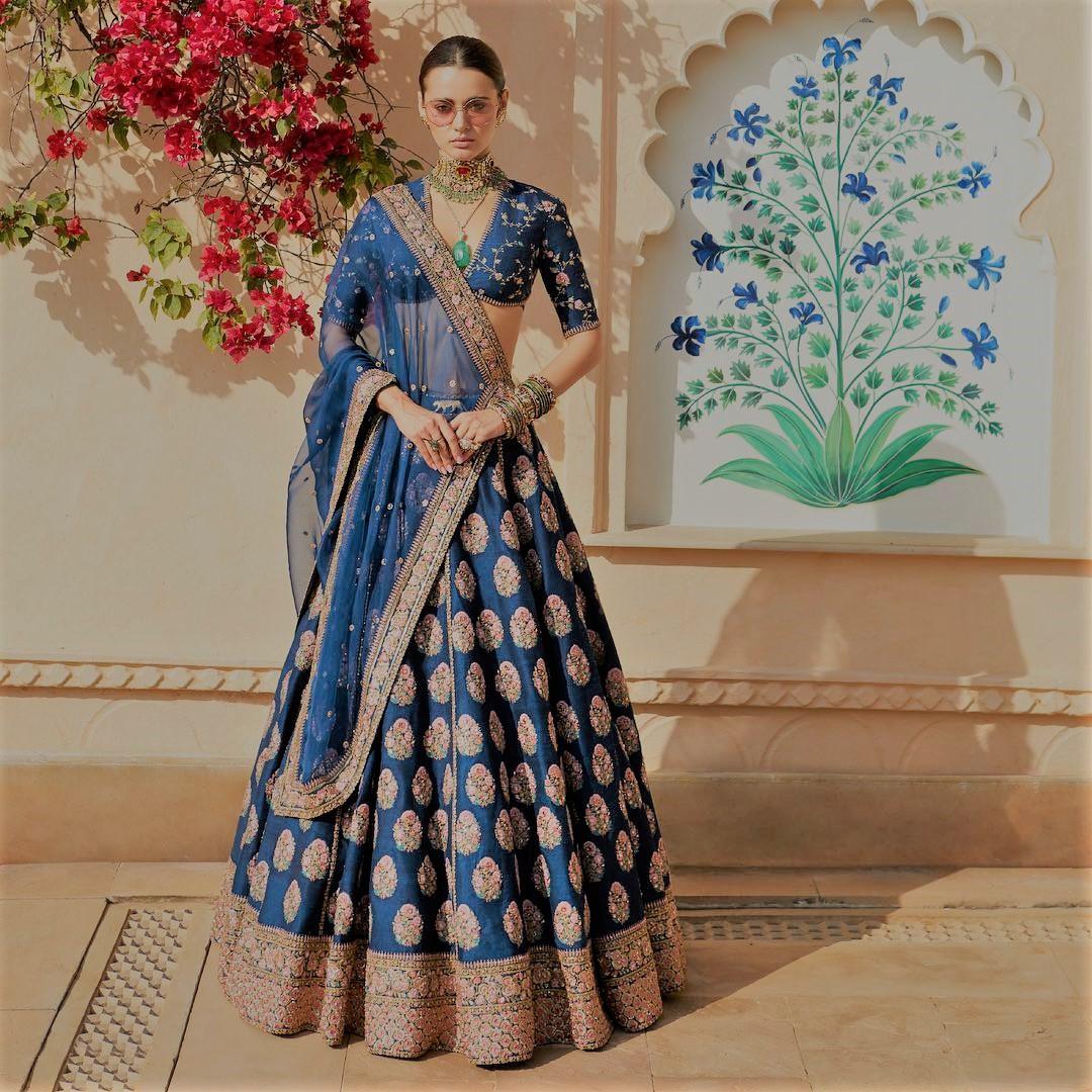 18353 sabyasachi bridal lehenga price sabyasachiofficial blue