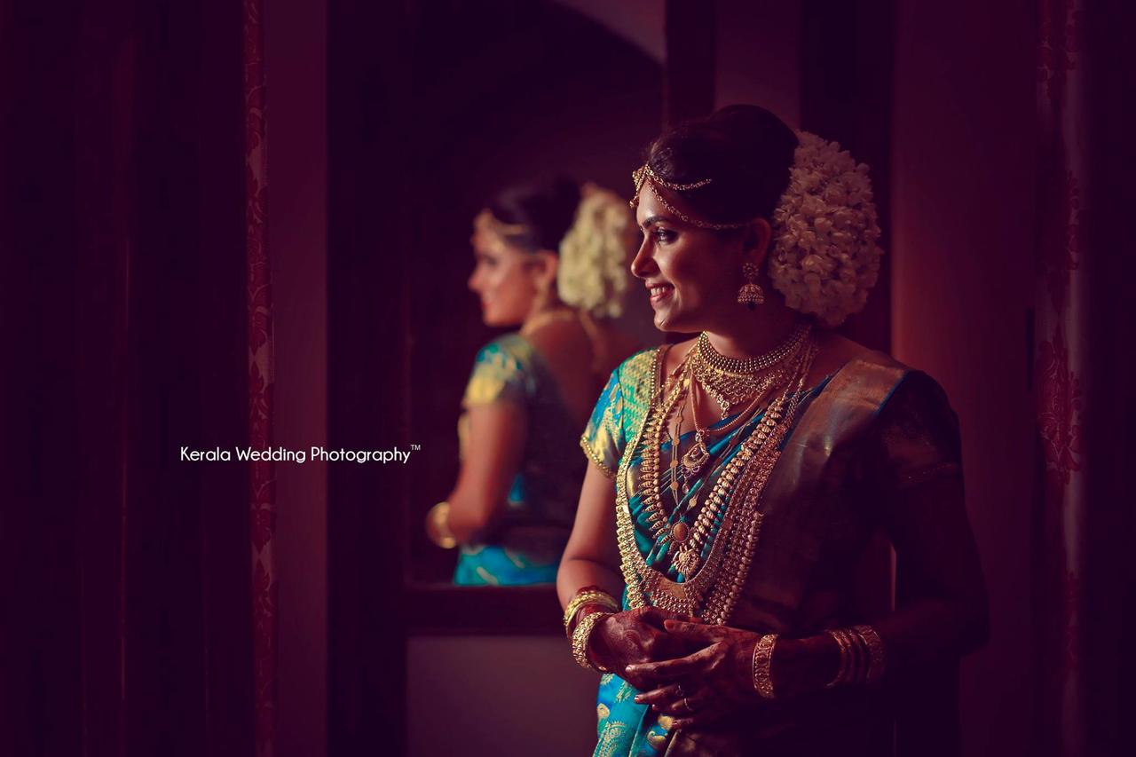 South India Bride in Gold Antique Jewelleries - South India Jewels