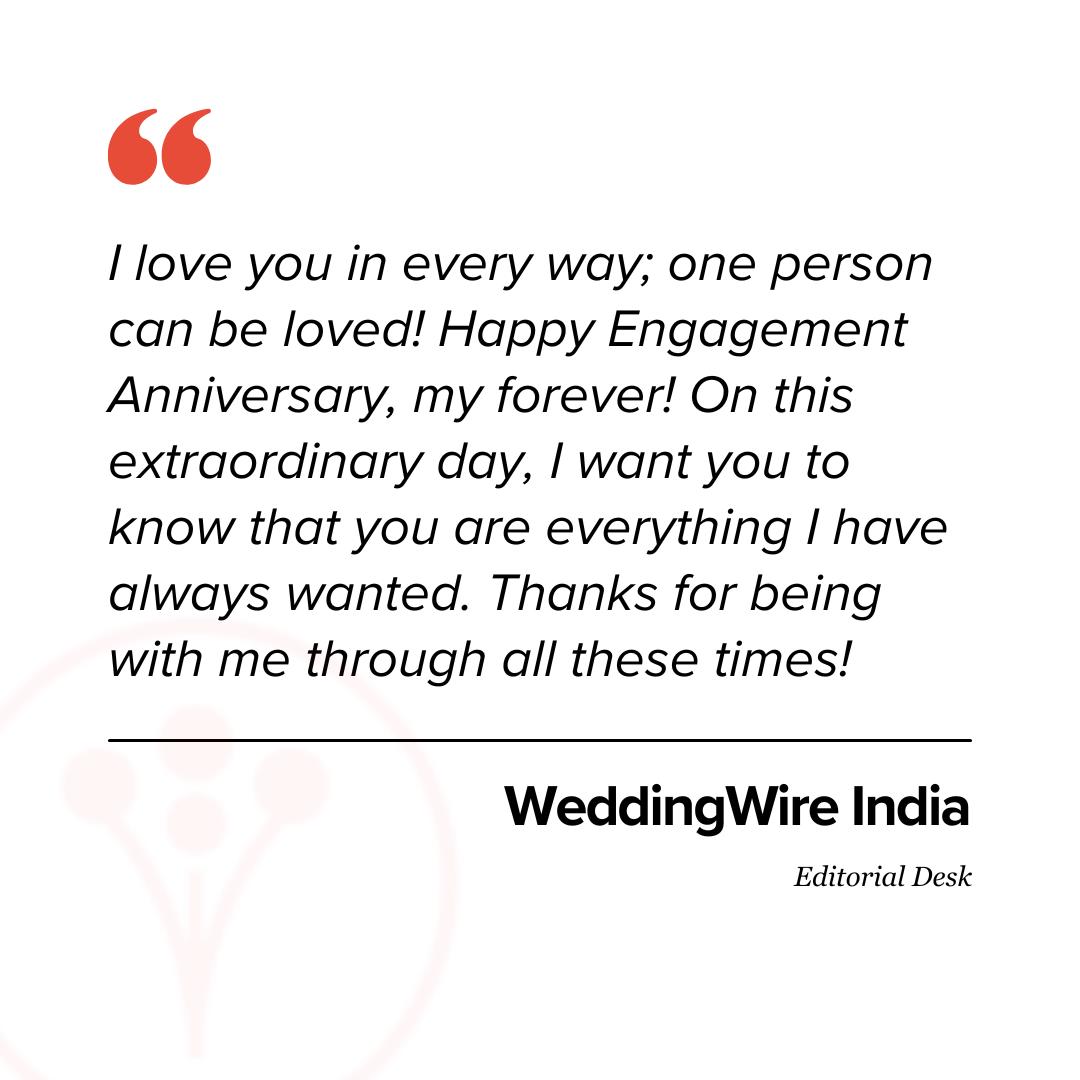 Engagement Anniversary Wishes to Husband