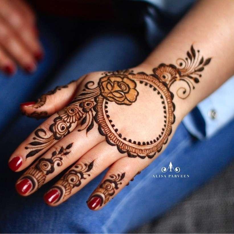 Eid Henna Design for backside #3 - 2023 | Gulf patches full hand mehndi |  Heena Vahid. - YouTube