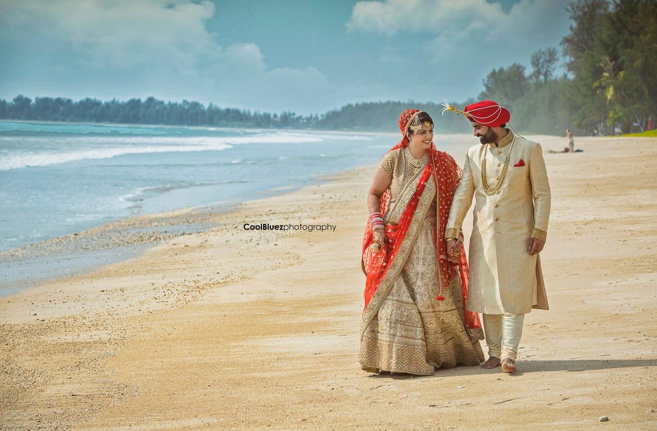 Red and Gold Punjabi Wedding Dress