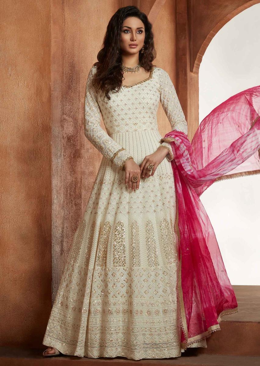 10 White Anarkali Ideas for the Bridesmaids to Flaunt It Right