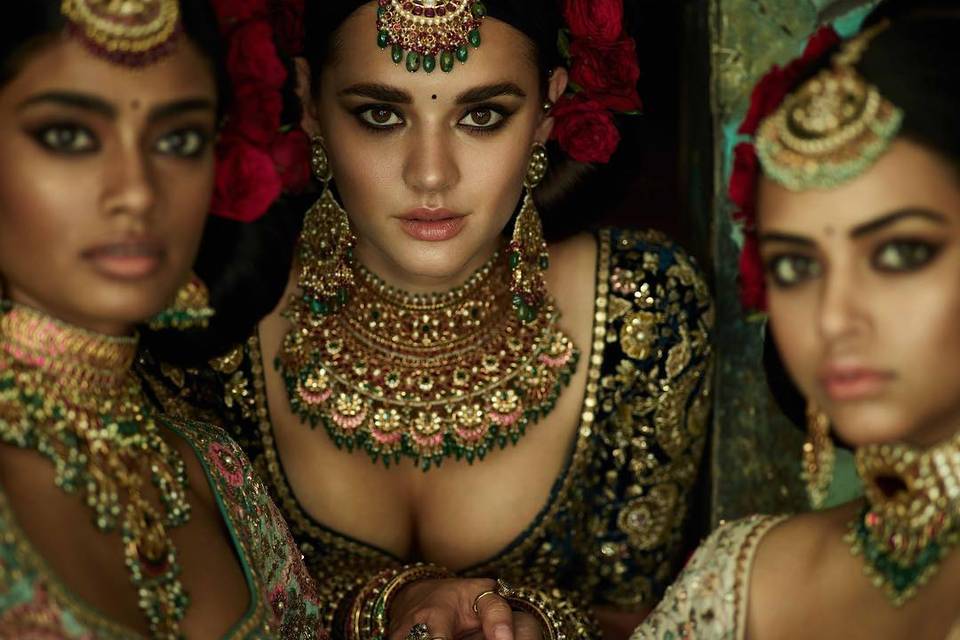 15 Deep Neck Blouse Designs from Sabyasachi That You've Got to Get