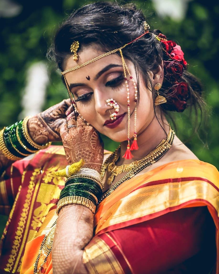 beautytab.in - Maharashtra Bride with elegant look on green saree with  traditional look @maharashtrian__weddings #maharashtrian__weddings  #instagram #hairstyle#kerala#instagram #instalook #flowerhairstyle  #catholicbride #marathimulagi #paithani #bride ...