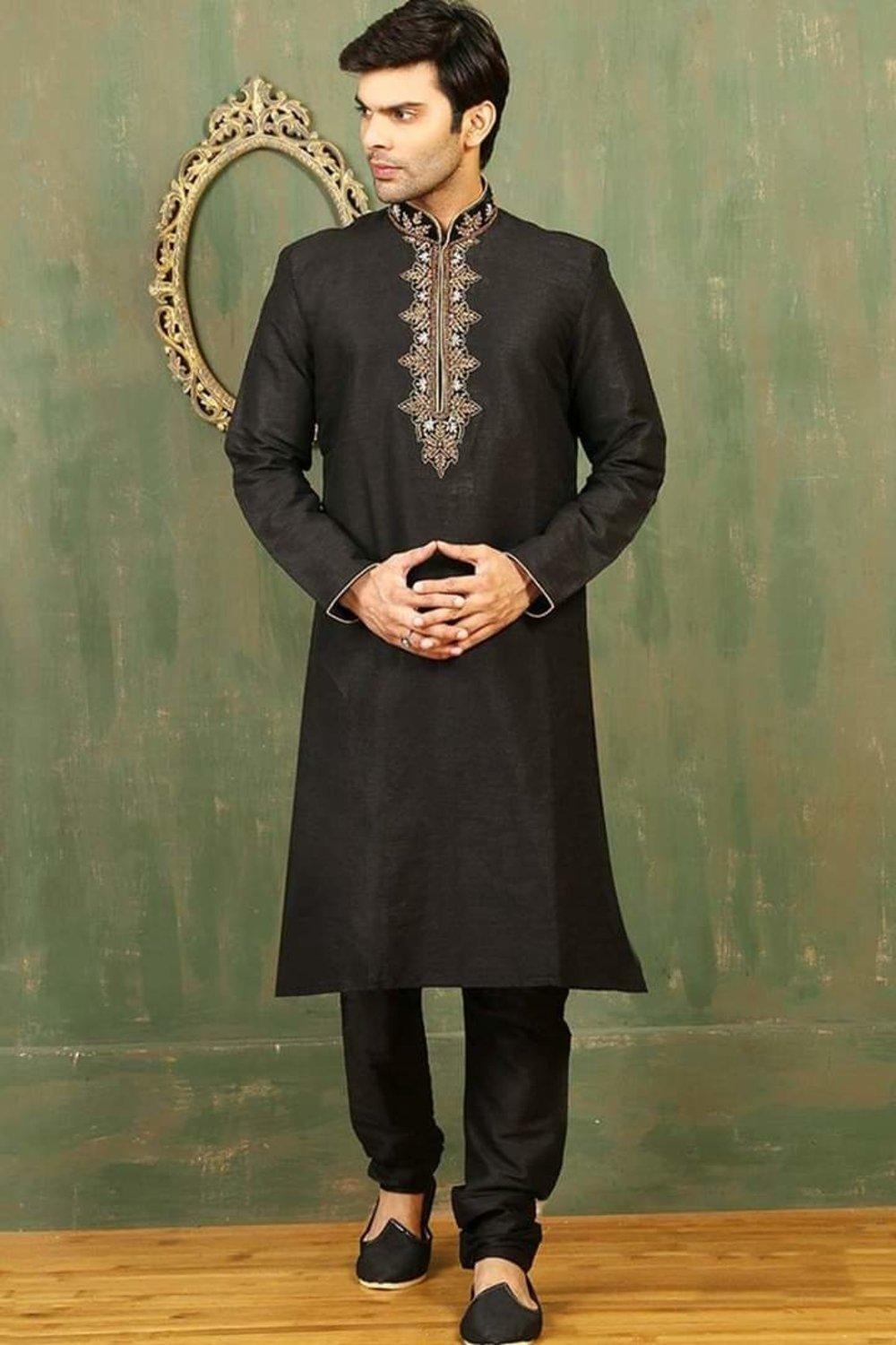 Black Kurta Pajama for Men Kurta Pajama for Men That Are Trending