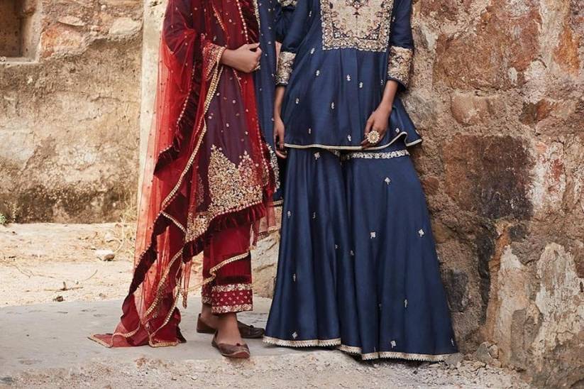 Shop for the Designer Collection of Sharara Set and Punjabi Sharara Suits |  Panna – Panna Sarees