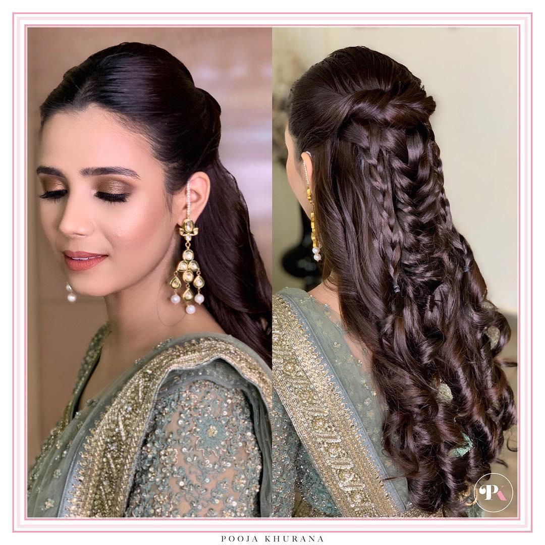 Non-Bridal Hairstyles For The Brides Who Want To Go Off Beat! | Indian bridal  hairstyles, Engagement hairstyles, Indian wedding hairstyles