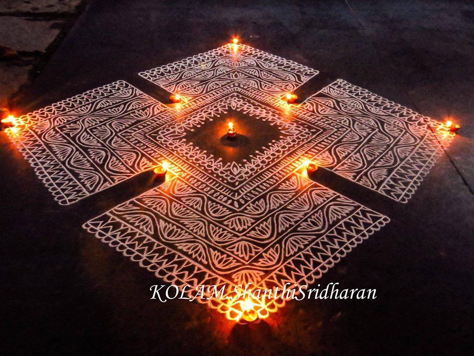 Rangoli design by Shanthi Sridharan Kolam