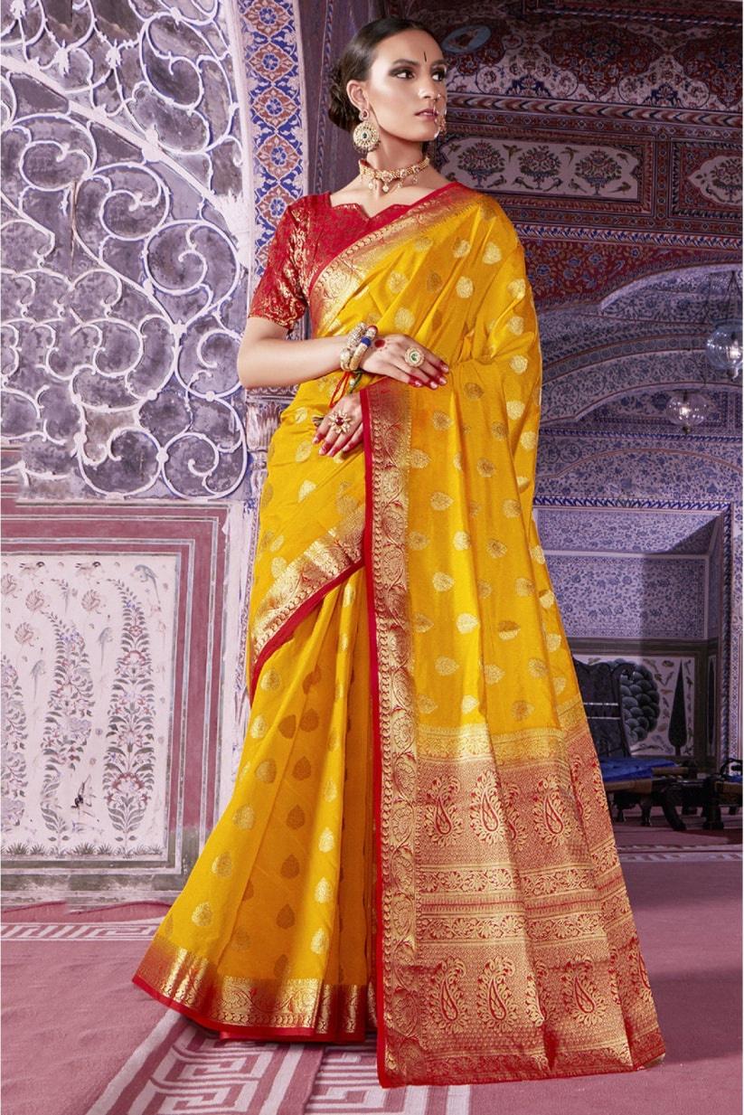 Modern wedding wear Kanchipuram silk saree dvz0003189 - Dvanza.com