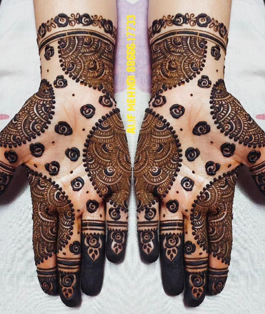 half hand mehndi designs simpl