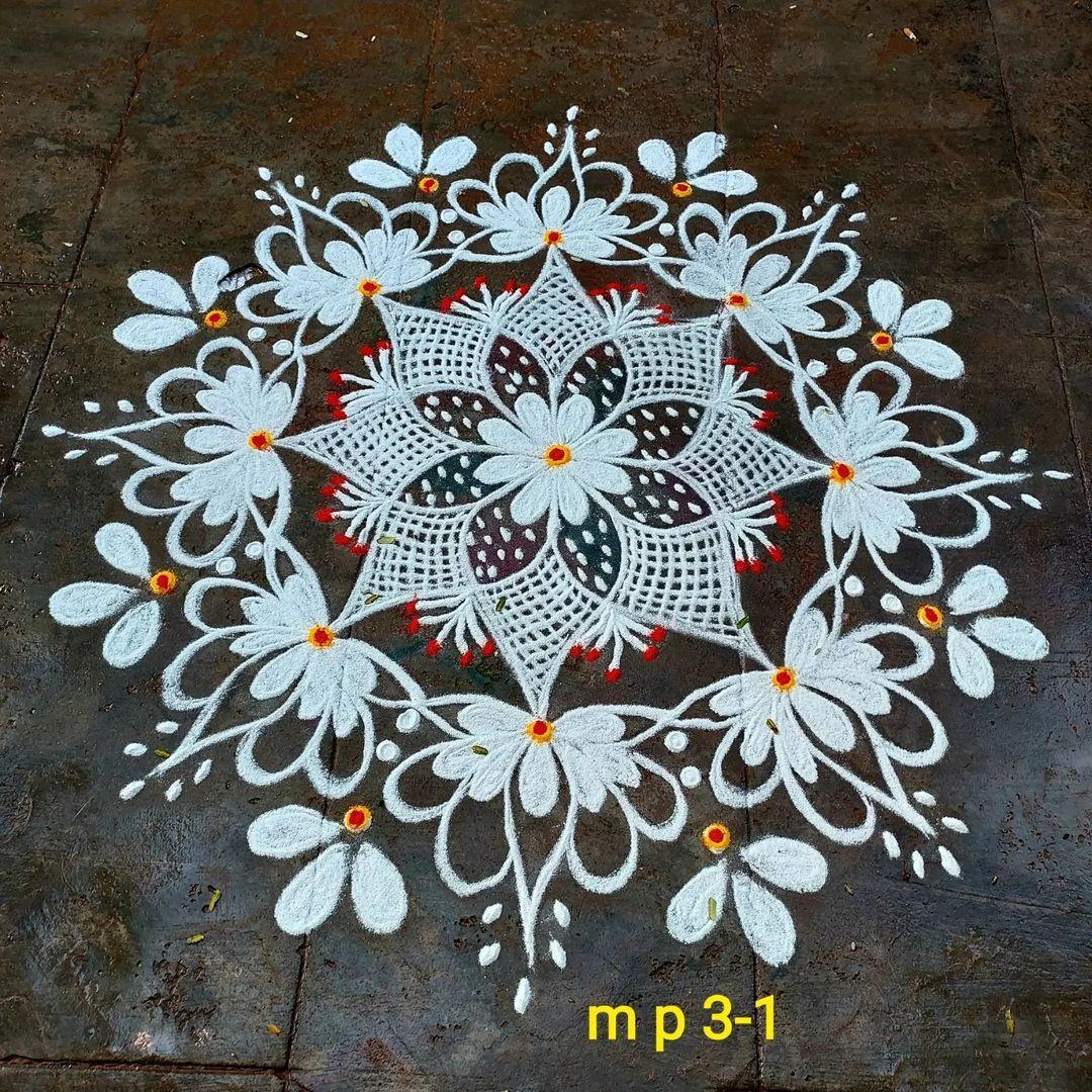 simple rangoli kolam patterns