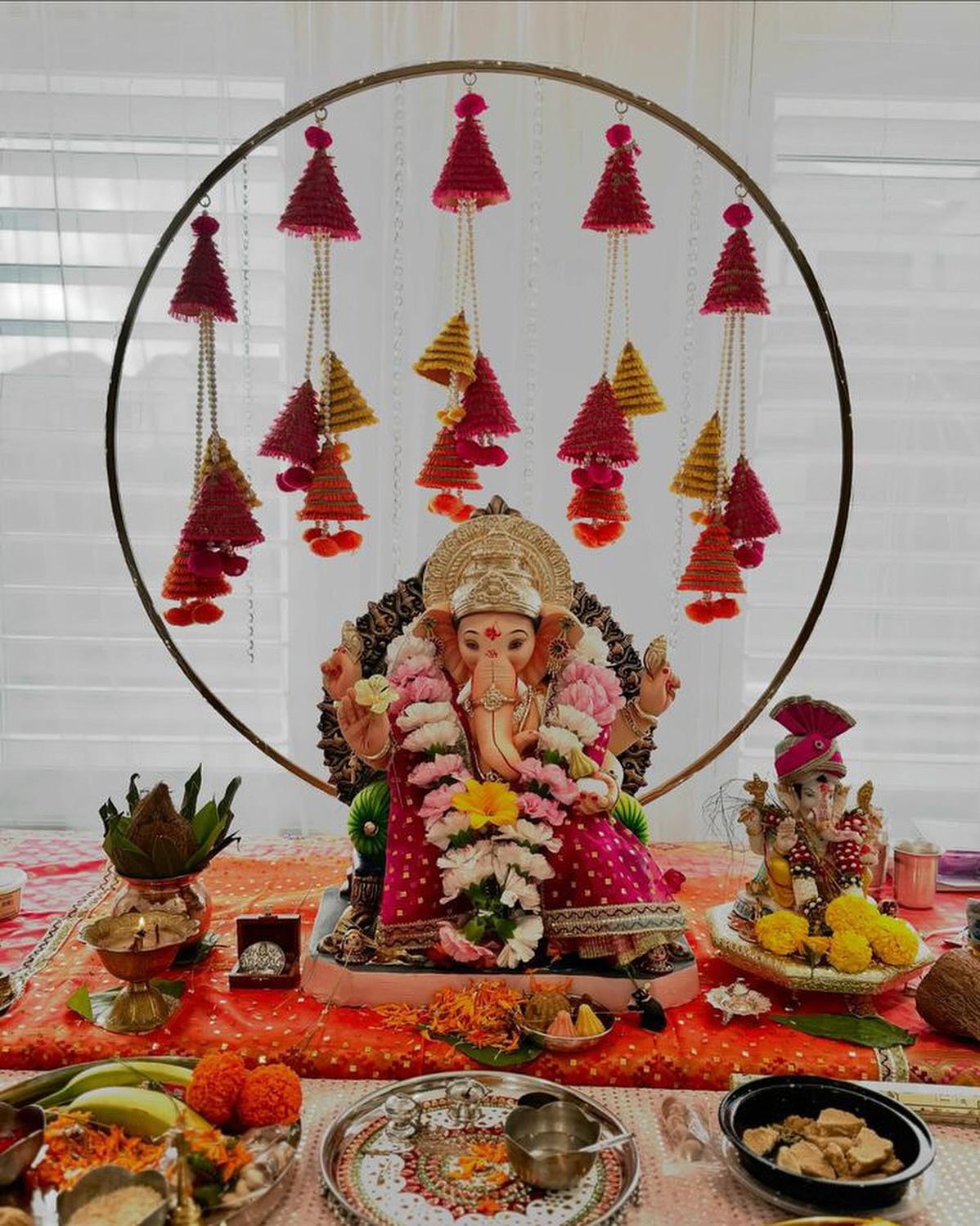 Simple Decoration for Ganesh Chaturthi