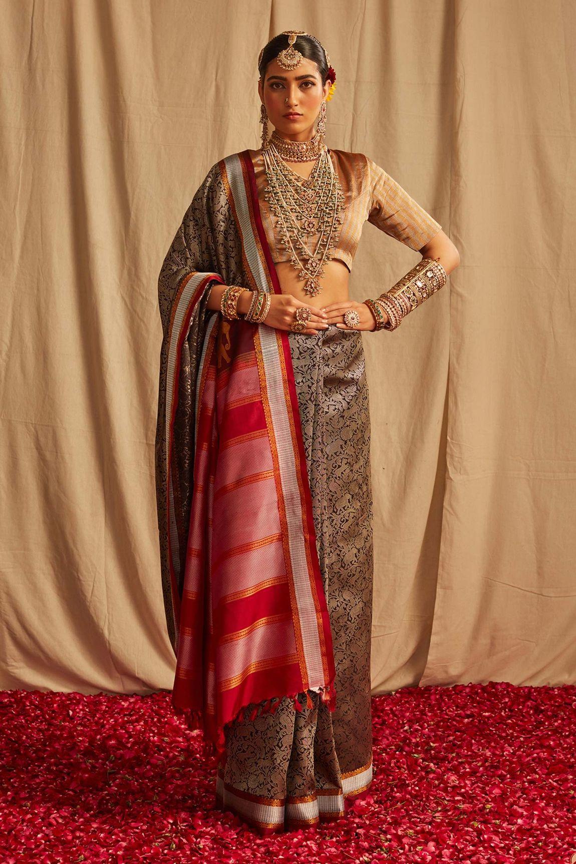 Bridal Saree Draping  Silk Saree Draping in different styles