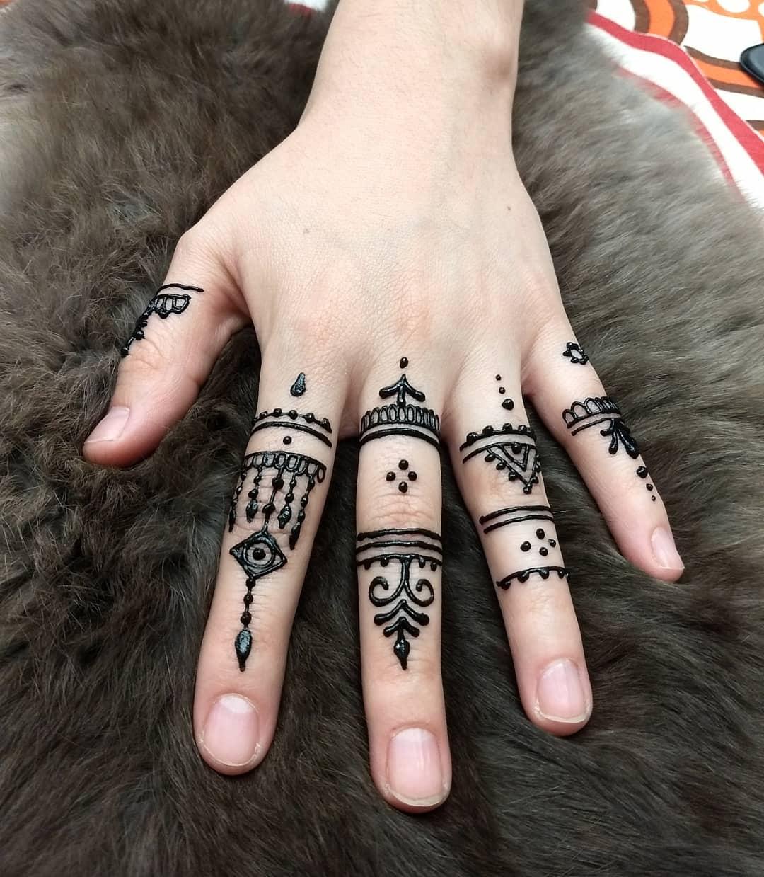 4 cute Ring Mehndi Tattoo designs | Simple Ring henna Tattoo designs |  mehandi ka design |henna art - YouTube
