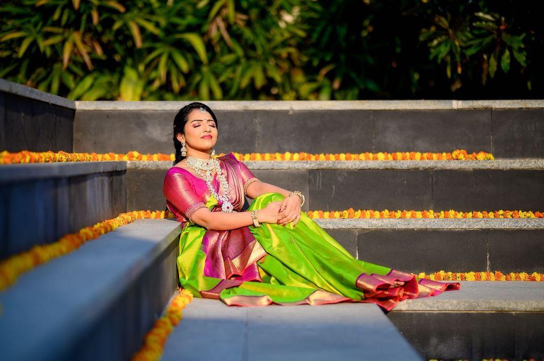 25+ South Indian Bride Portraits Ideas & Poses | Saree wedding, Bridal  sarees south indian, Bridal blouse designs