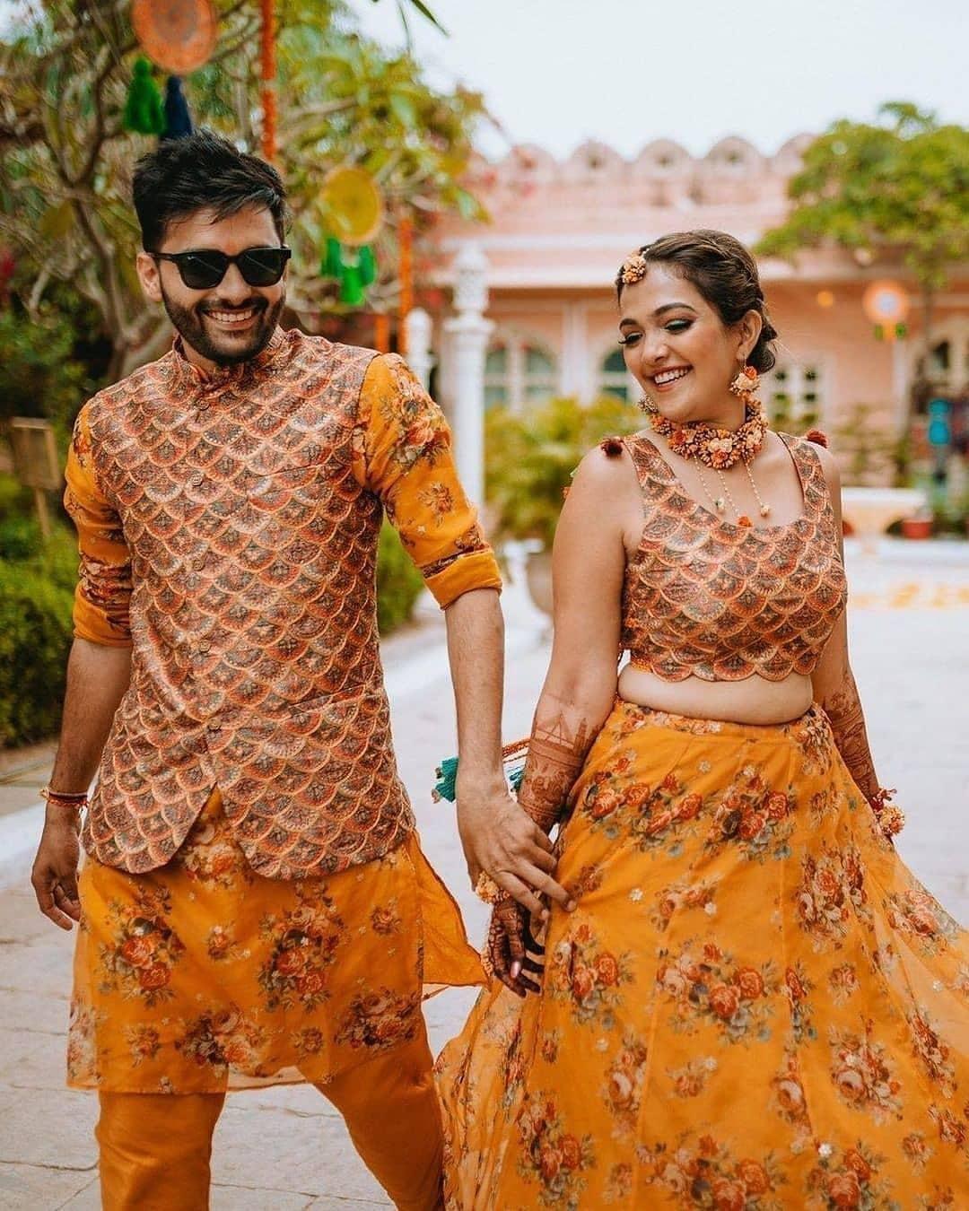 Beautiful Traditional Couple wear Same Matching Green – mahezon