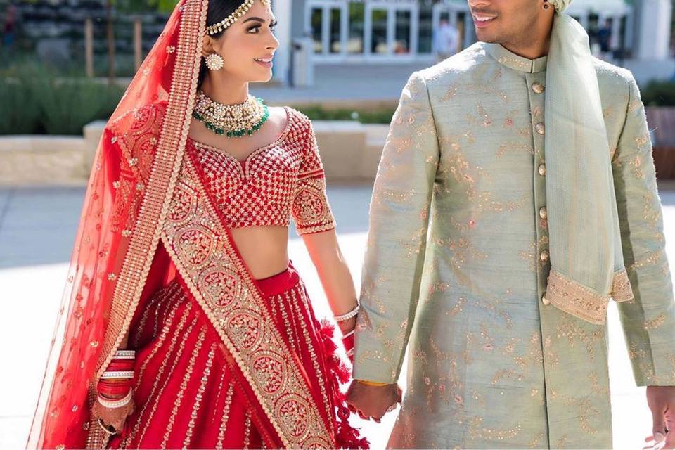 This bride wore the most gorgeous RED Sabyasachi lehenga for her Nikah |  The Times of India