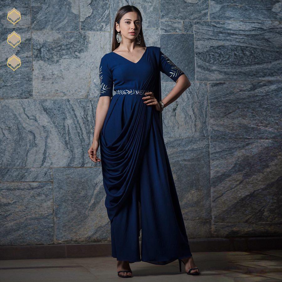 Brocade Party Wear Designer Indo Western Dress, Medium at Rs 15995 in Delhi