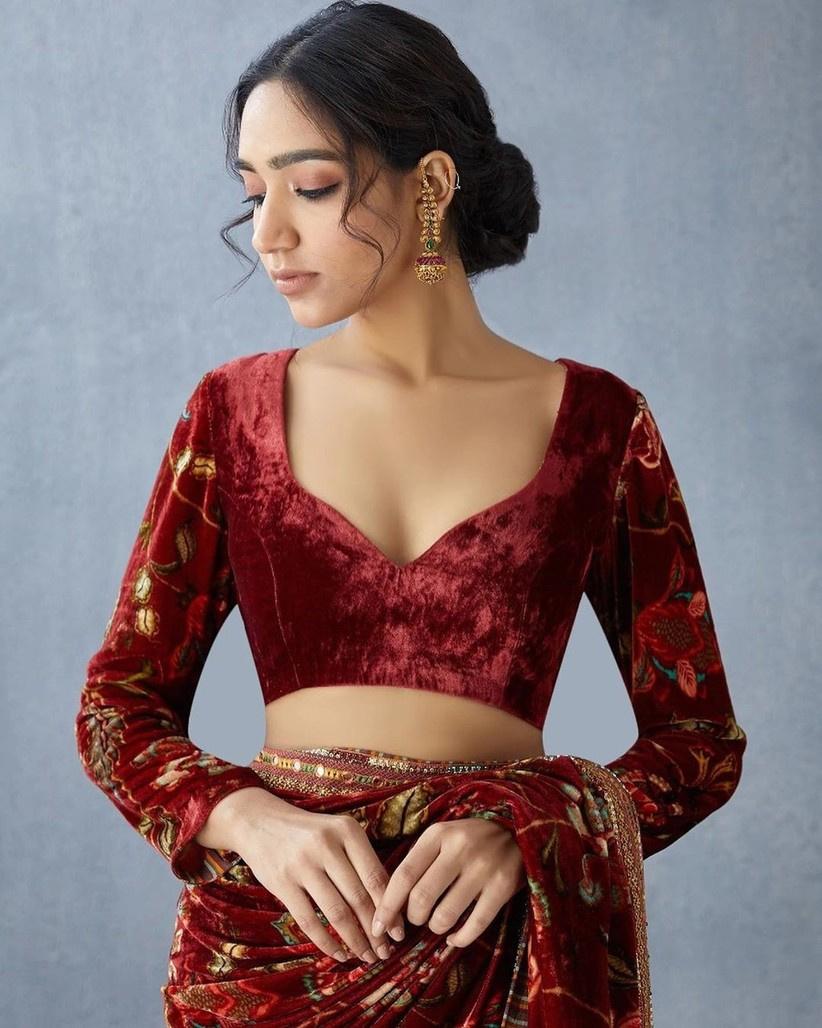 50+ Blouse Neck Design For Brides in Wedding Season-WeddingWire