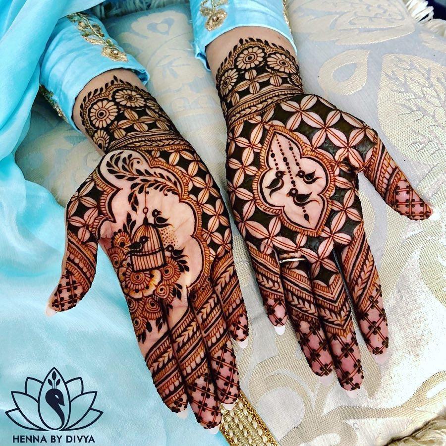 Engagement henna with birds concept | Mehndi designs for fingers, Mehndi  designs, Mehndi designs for hands