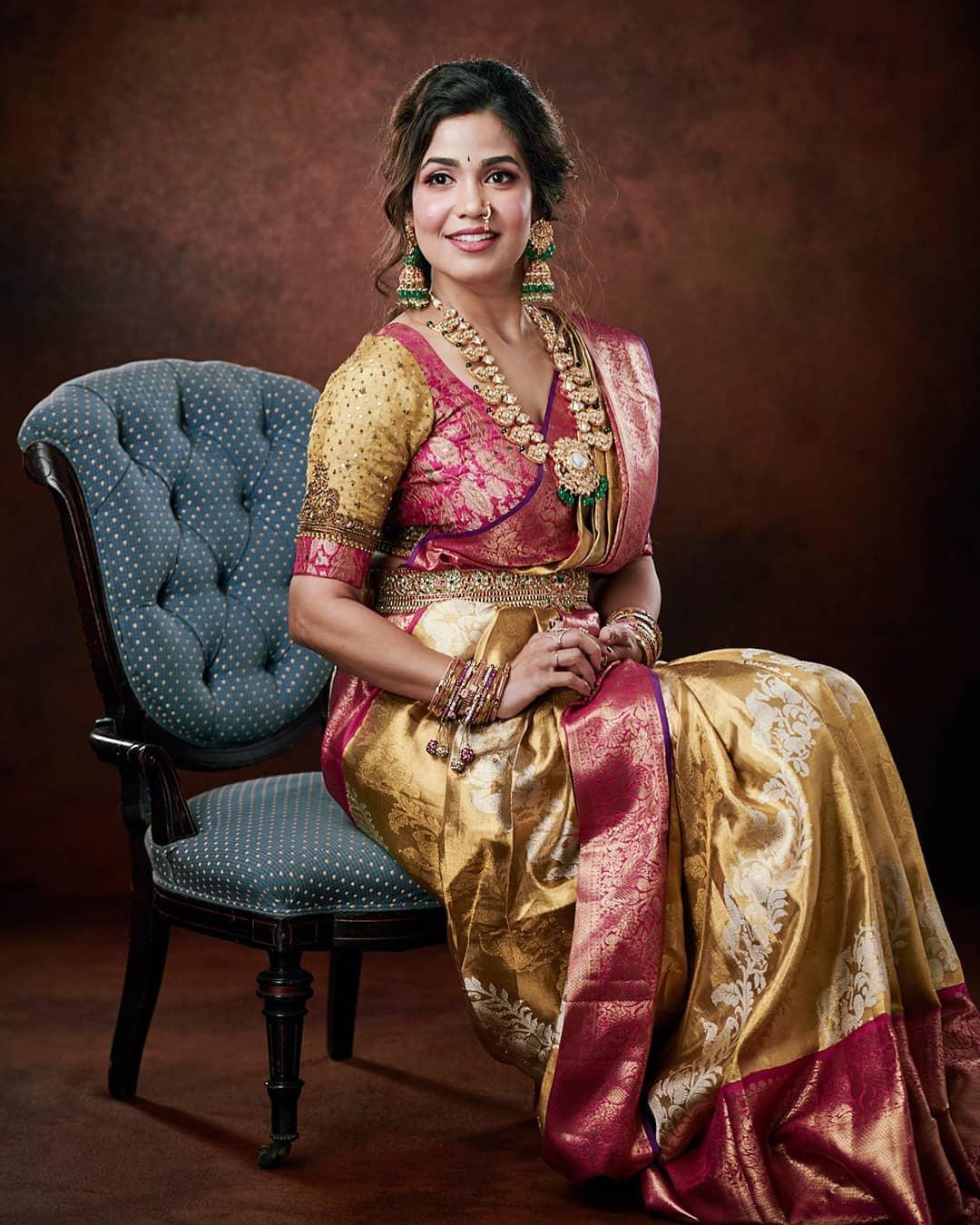 15 Gorgeous Kanjivaram Saree Designs to Kick Start the Wedding ...