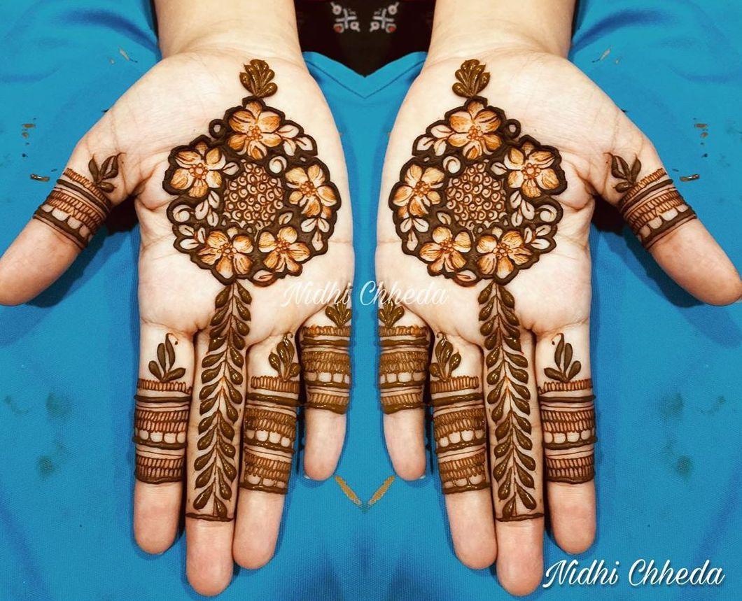 Mehndi Tattoo Flower Henna Tattoo Hand Leaf Boder Tattoo For Women  Temporary Tattoo