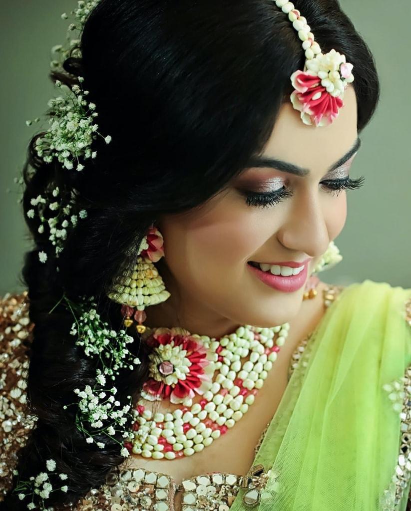 Easy jasmine flower hairstyles for short& medium hair|No heat gajara  hairstyle for modern dress|Asvi - YouTube