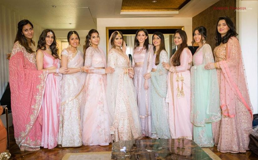 Pastel colors dress hot sale for indian wedding