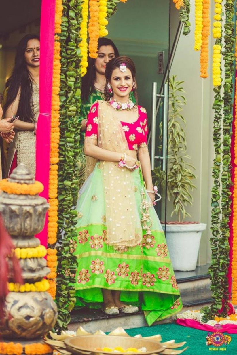 Buy Multi Colour Engagement Designer Lehenga Choli Online