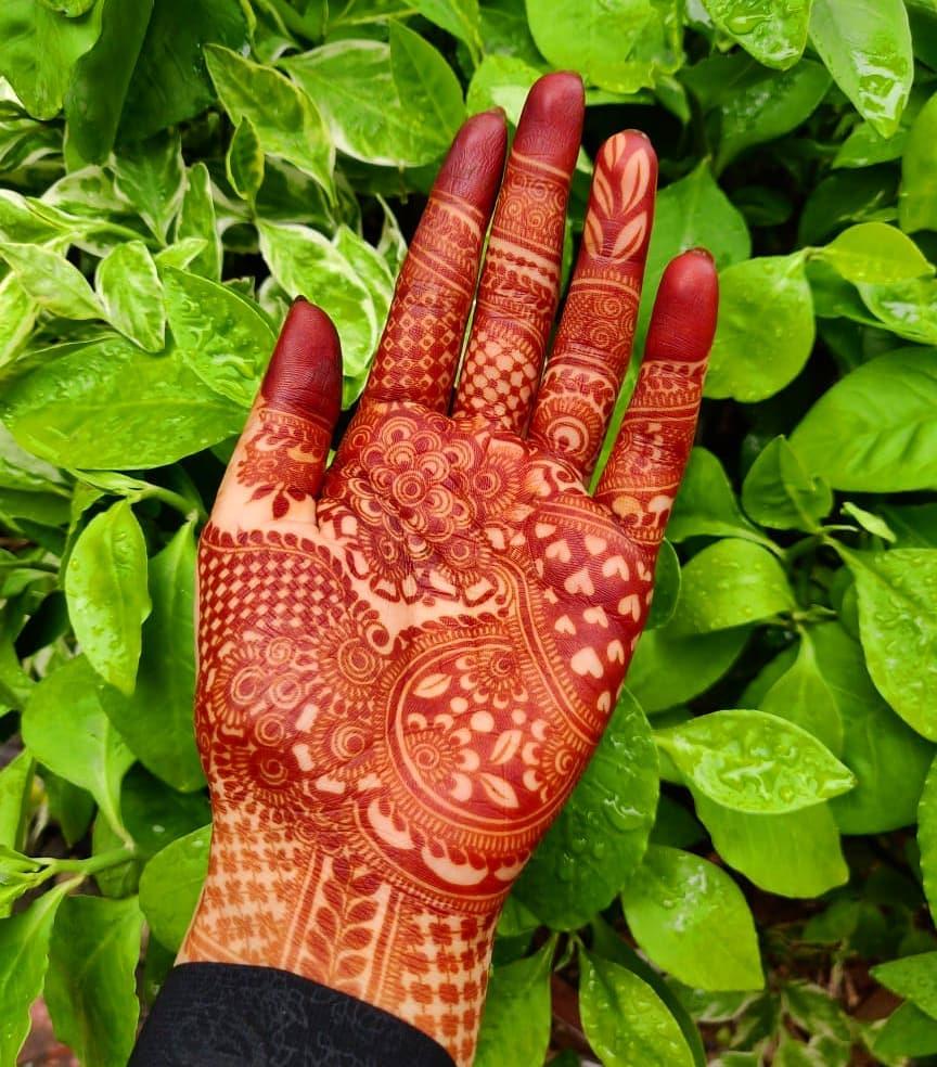 130920 red black henna heart love mehndi design glitter ta… | Flickr