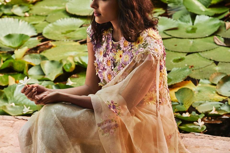 Designer Rahul Mishra Unveils an Earth Song 'Lotus Pond' at FDCI India Couture Week 2020