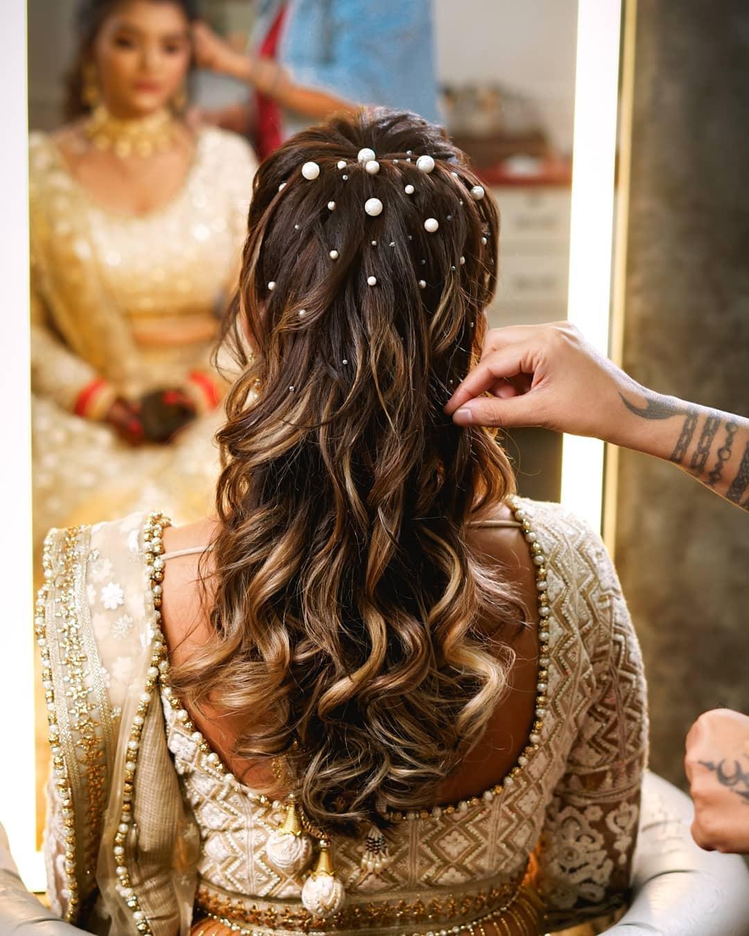 Unique Bridal Hairstyle for Receptions 