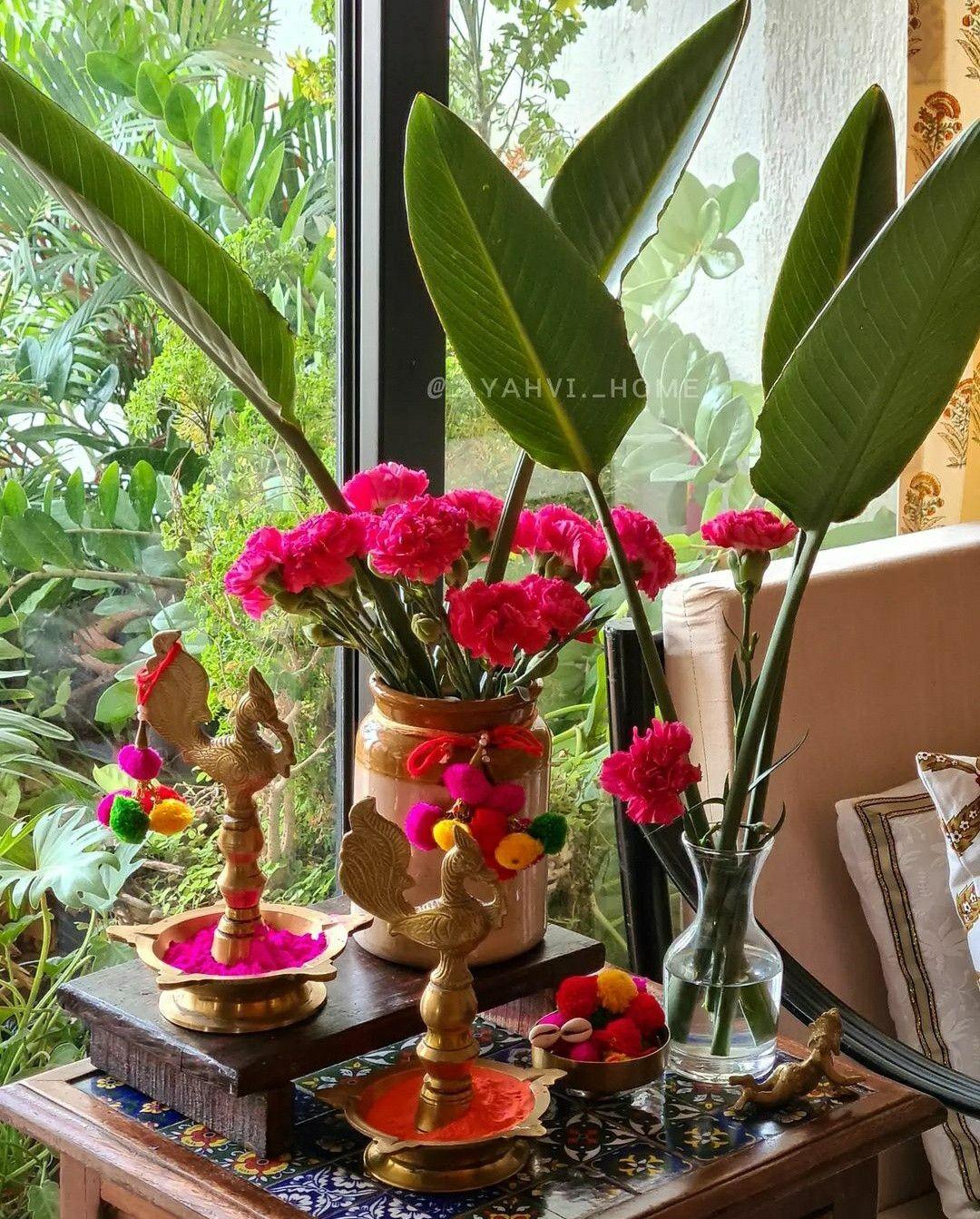  Side Table Flower Decoration for Deepavali 2025