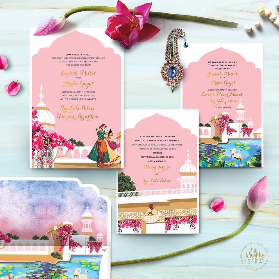 Hindu Wedding Wording A5 Size Set 1 for Indian Wedding Cards - CardFusion