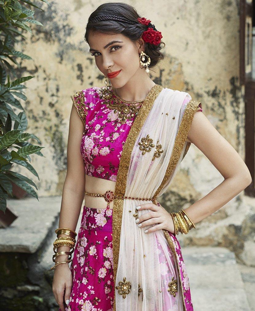 Magenta Color Kamarband Bridal Belt / Sari Belt For Women With Embroid–  PAAIE