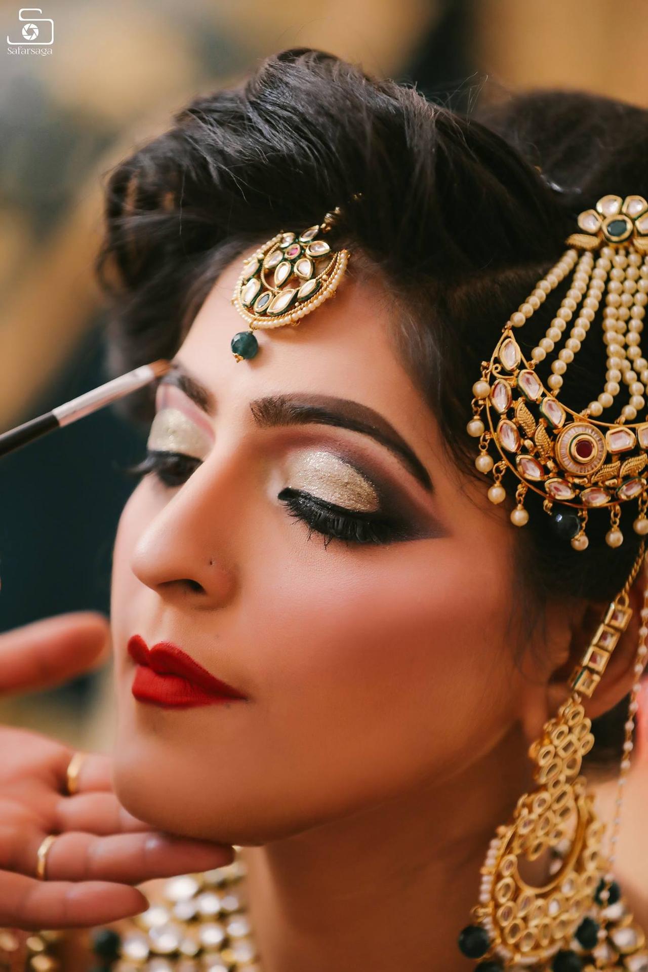 How a makeup artist gets ready for her own Indian wedding: Rhinestones,  edgy braids and bold colours included | Vogue India