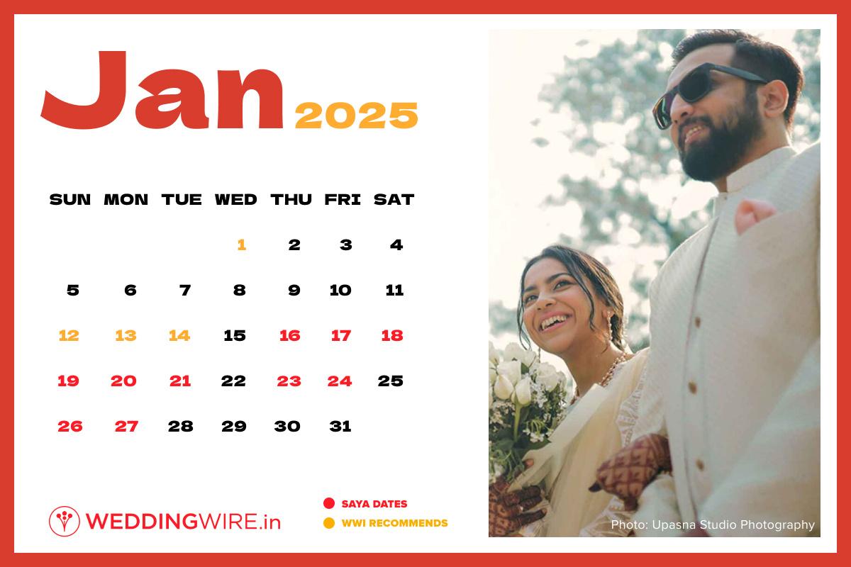 Hindu Wedding Calendar and WWI Marriage Dates in 2025