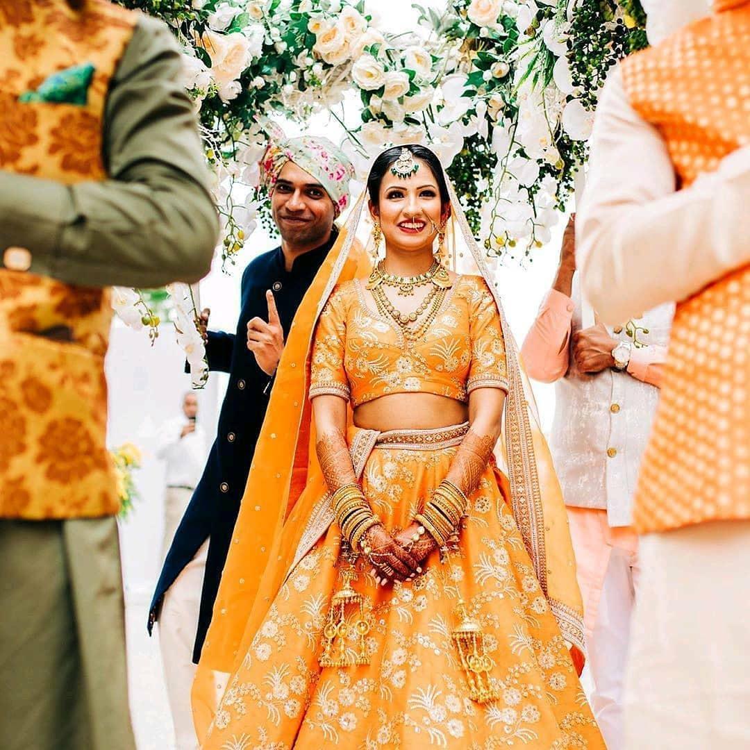 Yellow Lehenga | Buy Yellow Lehenga for Haldi Ceremony