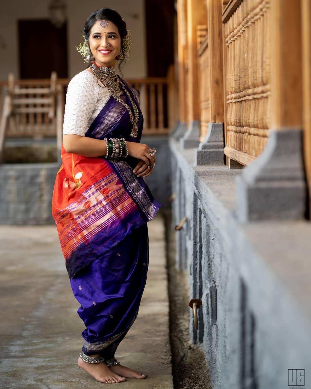 Traditional dress of maharashtra (Nauvari Saree) #maharashtrianlook  #ruqayamaqbool | Instagram