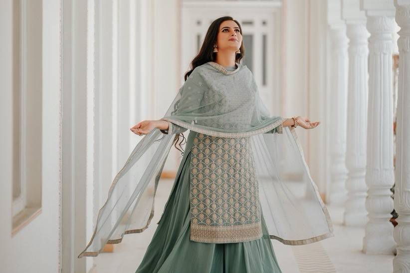 Women's Indian designer Exclusive Lehenga choli Lacha in Fuchsia skirt &  top saree in London 428 (38 (UK10) S, Fuchsia)