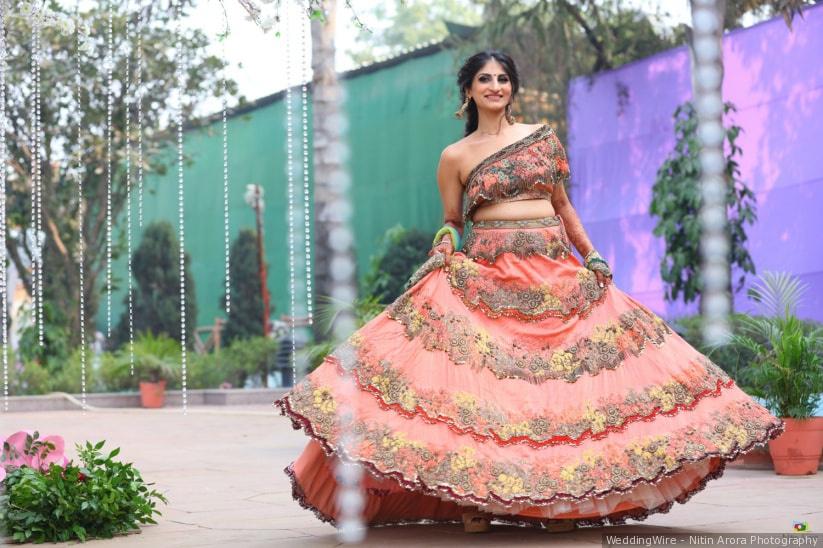 Awesome Green and Multi Colored Designer Lehenga Choli